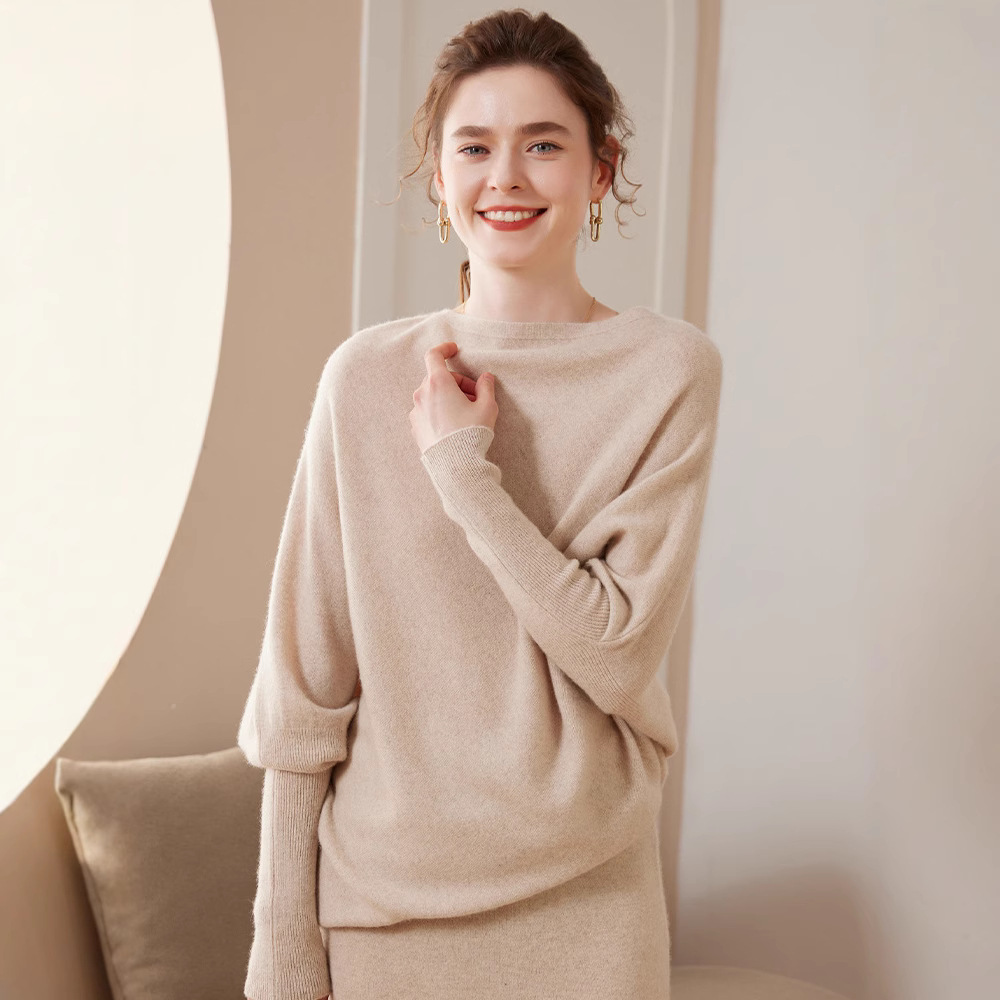 Women's Cashmere Knit Sweater, loose and elegant