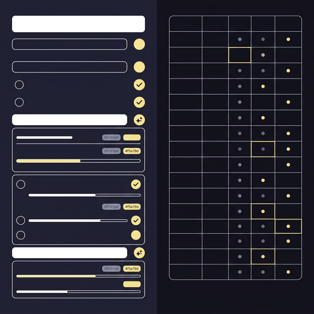Minimal split screen 2D vector showing a weekly review template and a simple CSV log in Funded Plays colors for How to Recover After a Losing Start Without Overtrading