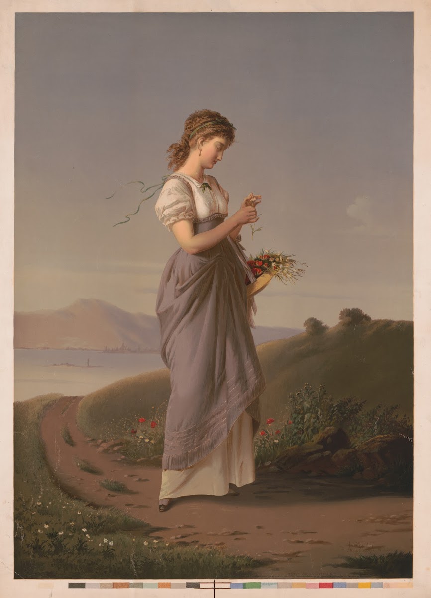 Woman Plucking Pedal From Daisy 1873