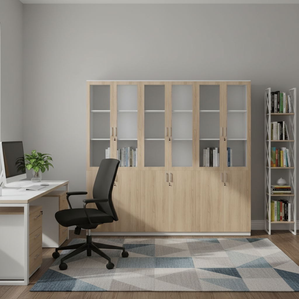 RADAR Color Full Height Twelve-Door Glass Cabinet