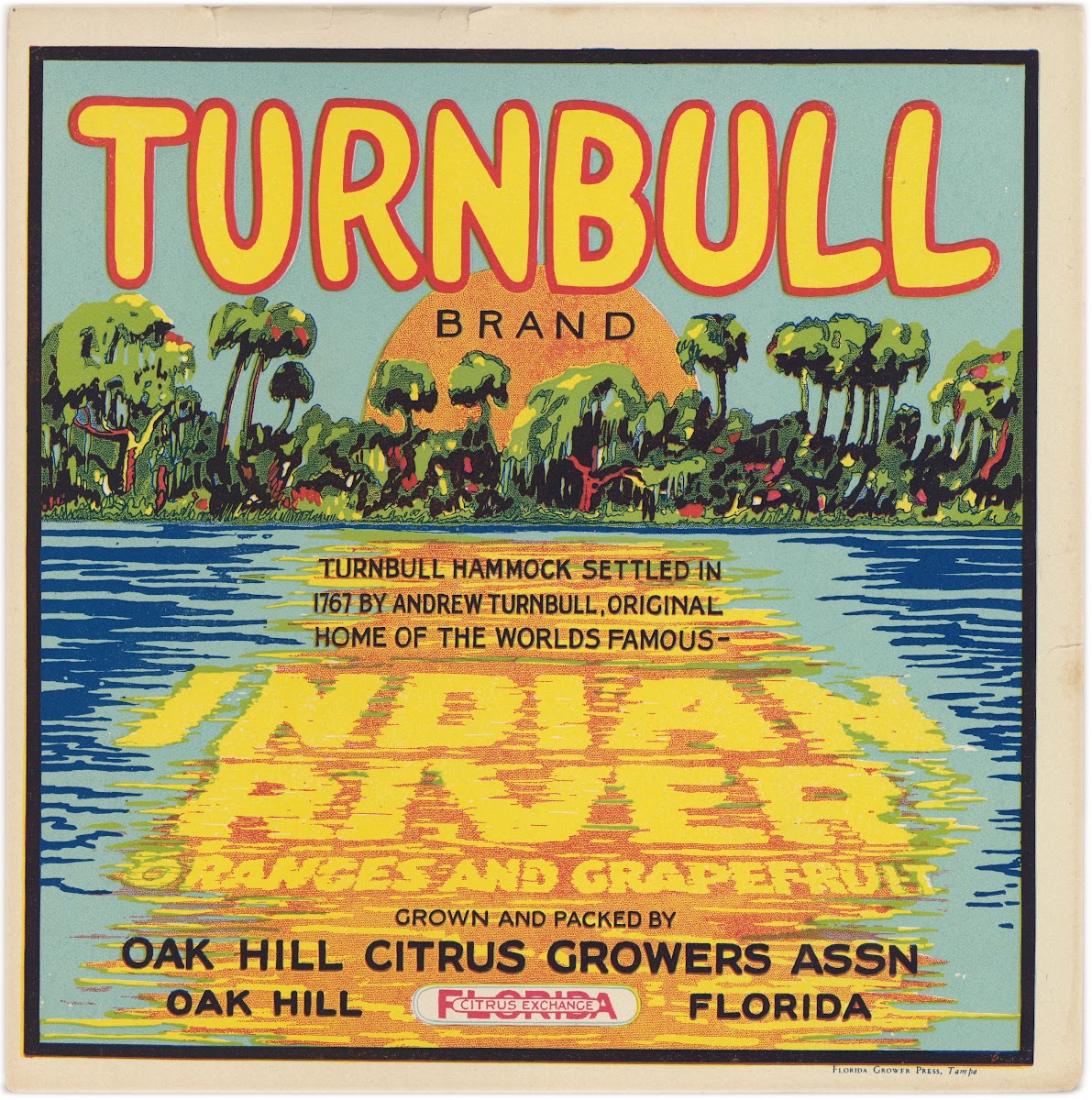 Turnbull Brand Citrus Label 1930s