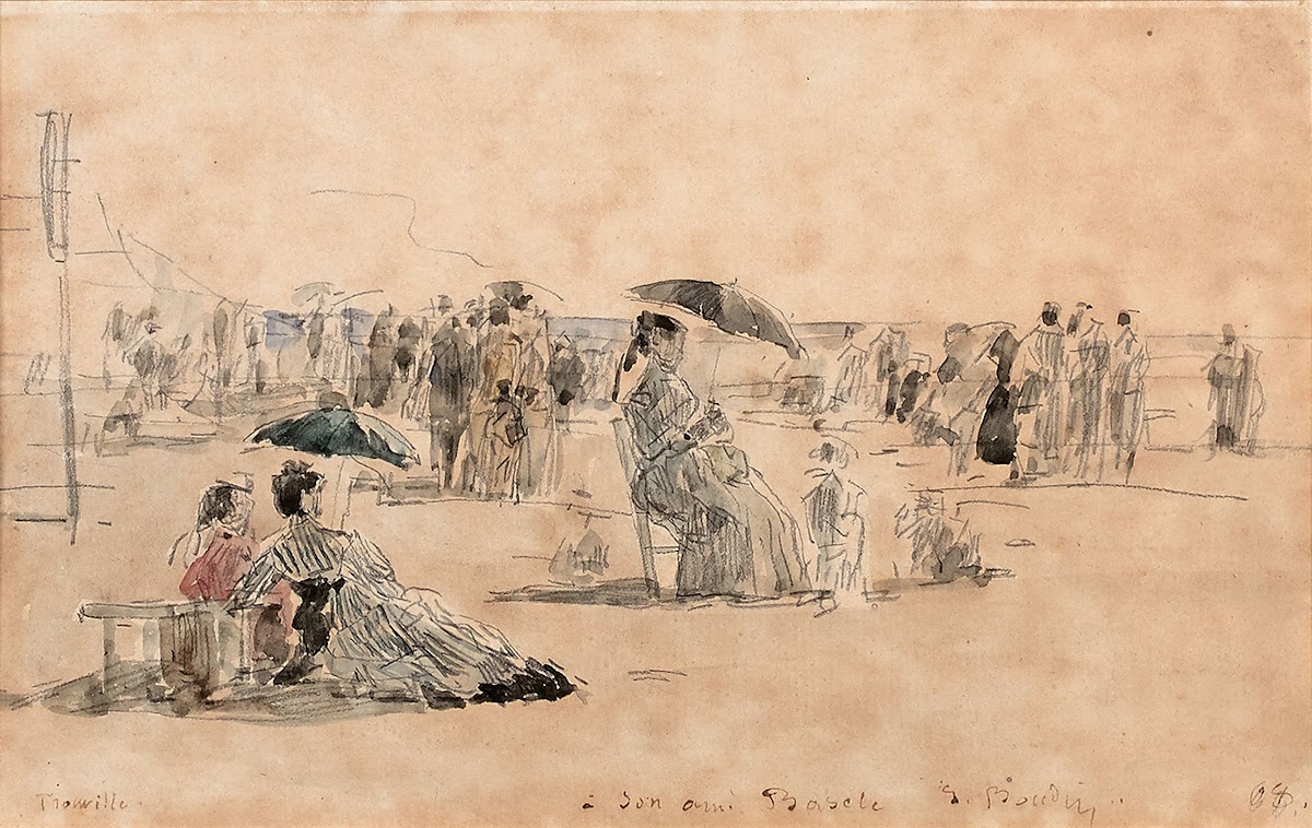 Crinolines sur la plage à Trouville