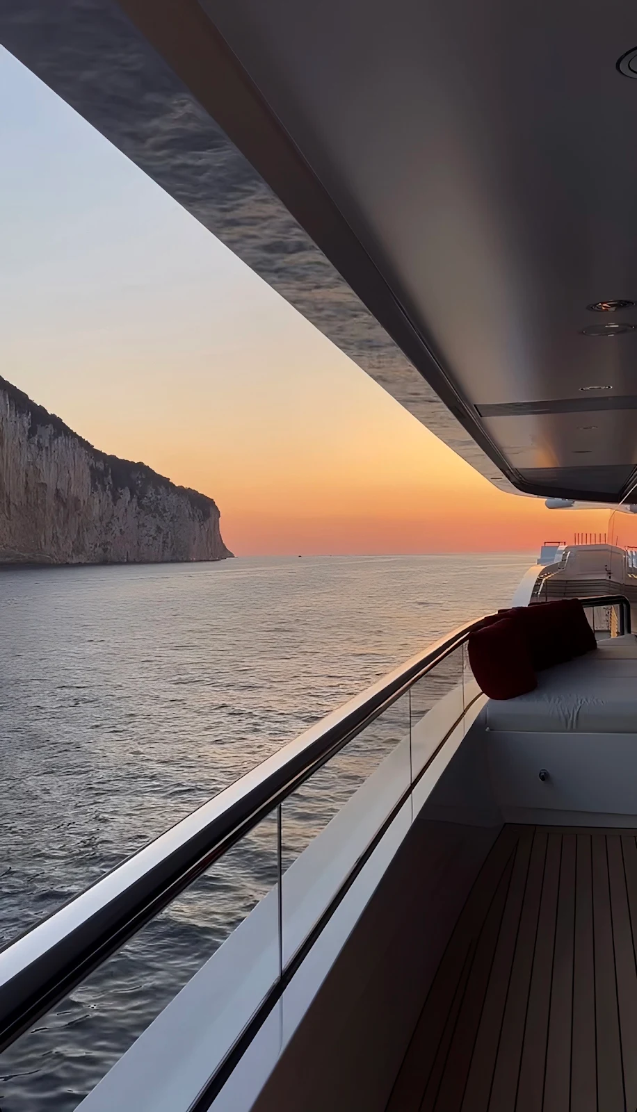 Luxury Yacht Deck At Sunset - Travel Photography Full HD iPhone Wallpaper (1310x2288)