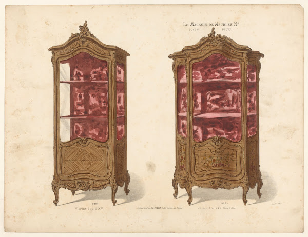 Vitrine Louis XV  Vitrine Louis XV Rocaille 1832   1904