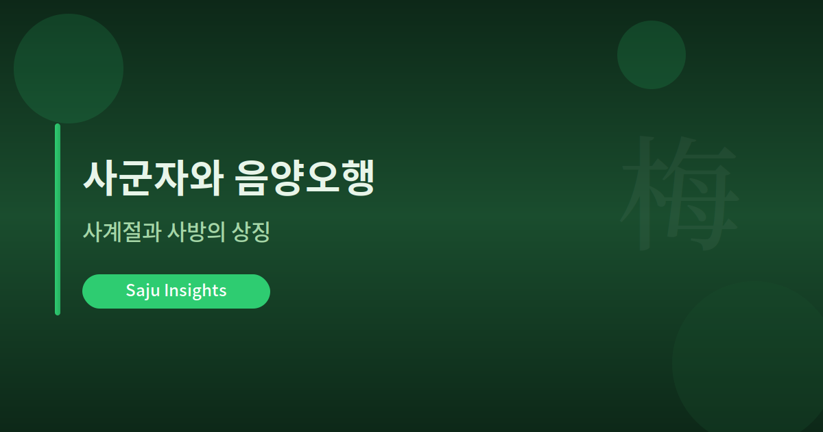 사군자와 음양오행
