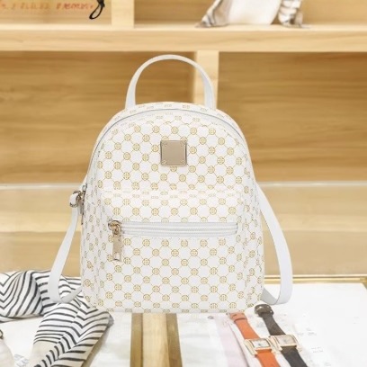 Mini backpack made of PU material with print pattern