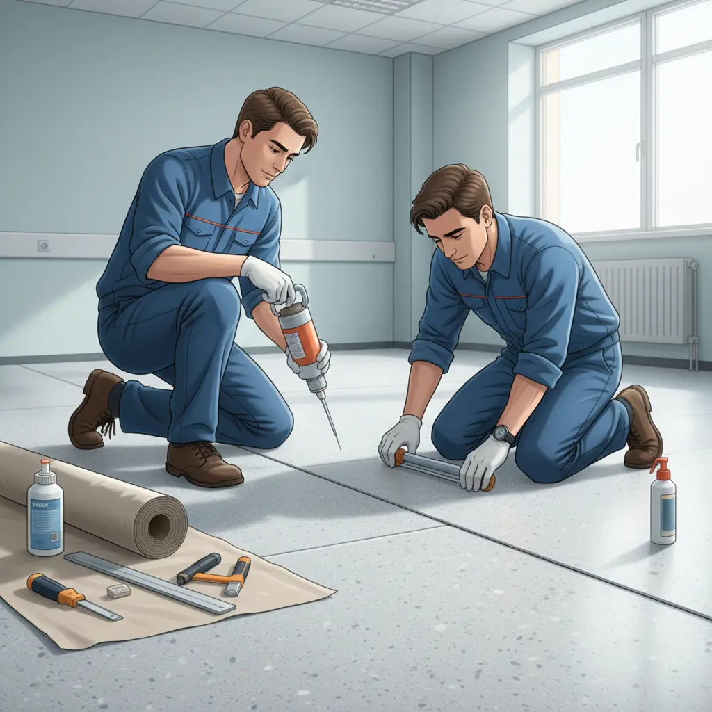 Bagaimana cara memasang vinyl lantai rumah sakit dengan teknik cold welding?