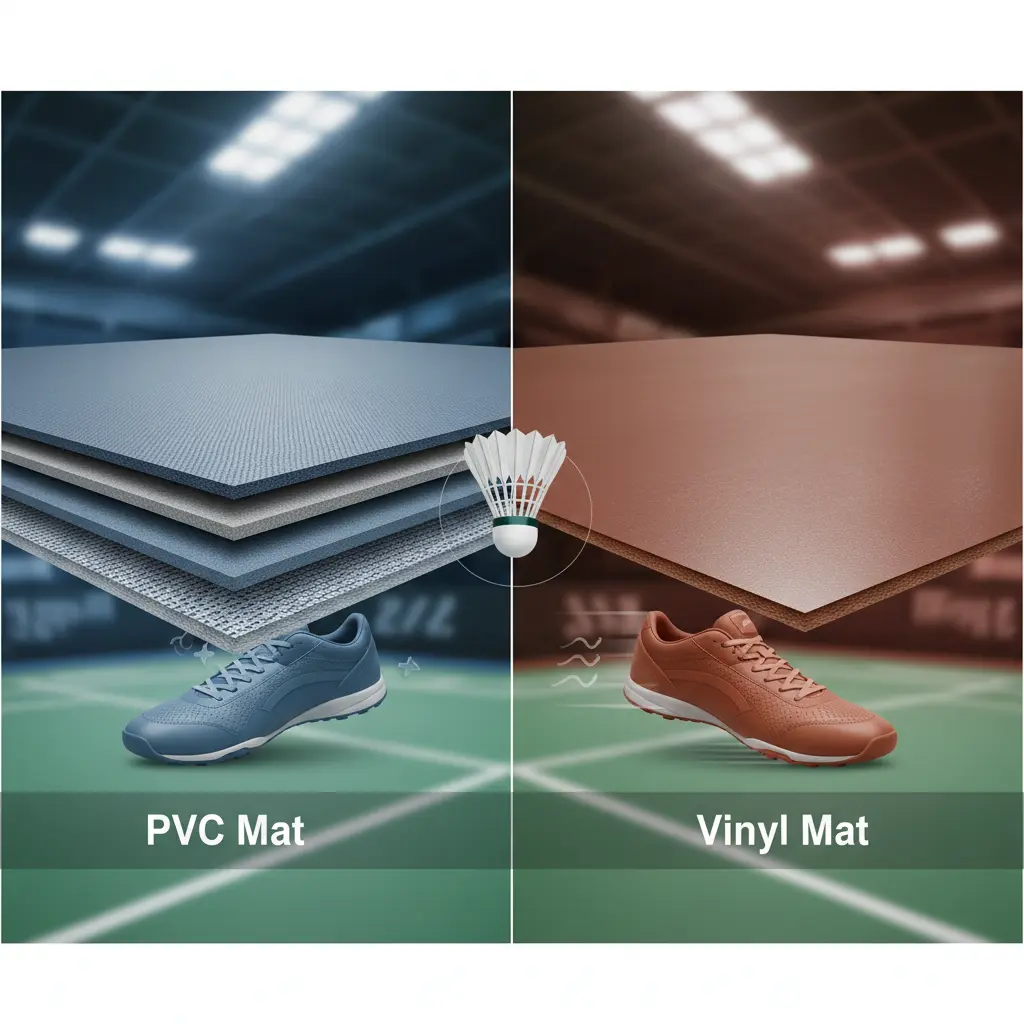 Perbedaan matras badminton PVC vs vinyl
