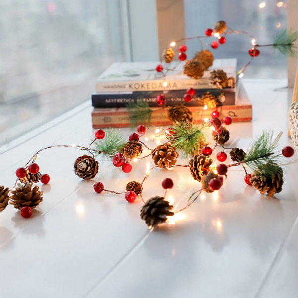 Dekorativer Weihnachtskranz mit LED-Beleuchtung