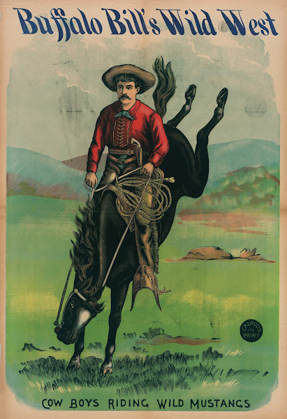 Buffalo Bills Wild West Cow Boys Riding Wild Mustangs 1889