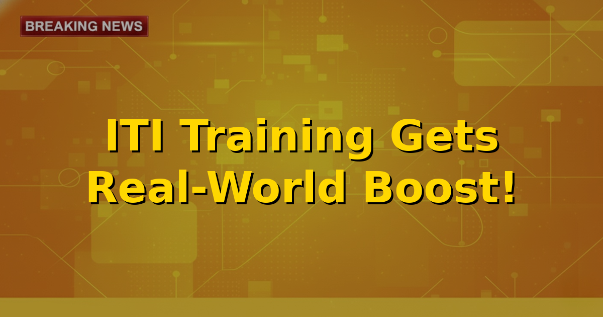 Image depicting ITI students engaged in practical on-the-job training at an industrial facility.