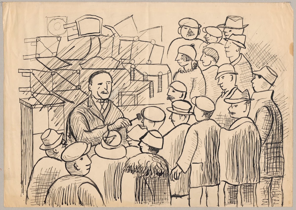 Licytator wśród mebli z cyklu Licytacja w Hôtel Drouot 1931   1932