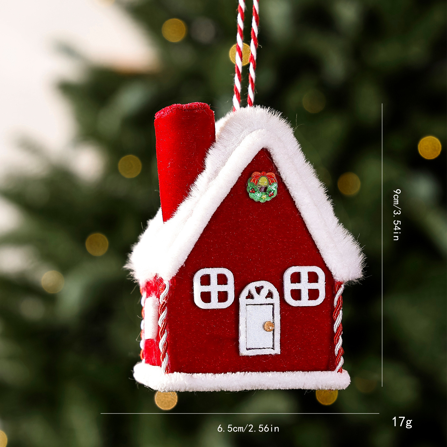 Christmas Cabin Ornament in Gingerbread Style