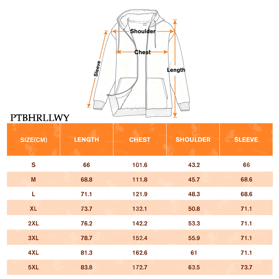 AOP PTB Thick Fleece Zip Hoodie