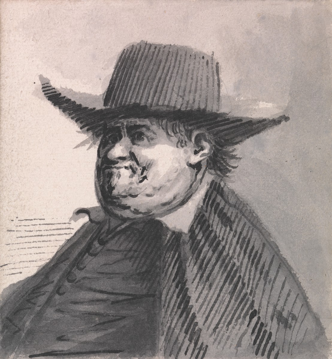 A Portly Man in a Wide Brimmed Hat