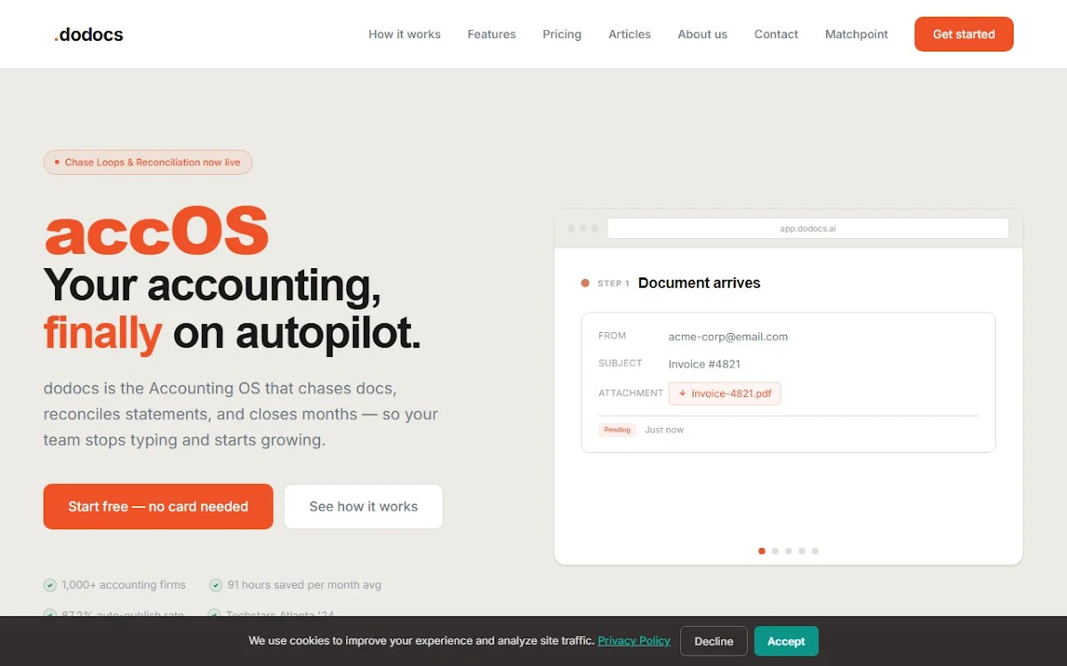 Captura de Invoice Matchpoint by .dodocs.AI