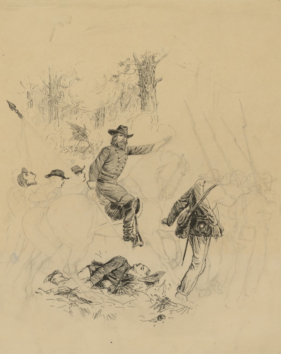 Unidentified officer directing his men 1860 1865