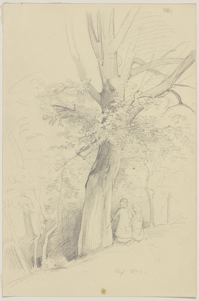 Grove with two children 1844