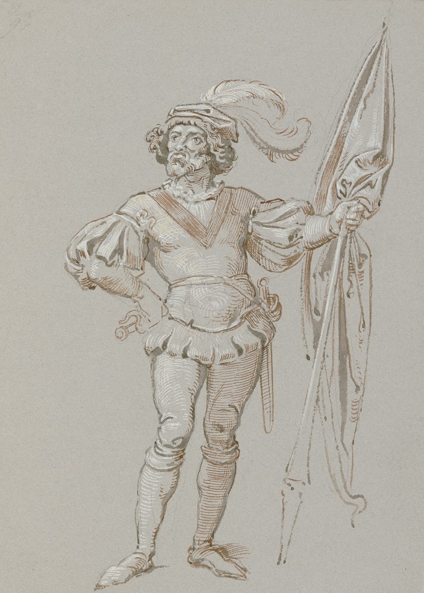 Der Fähnrich in altdeutscher Tracht