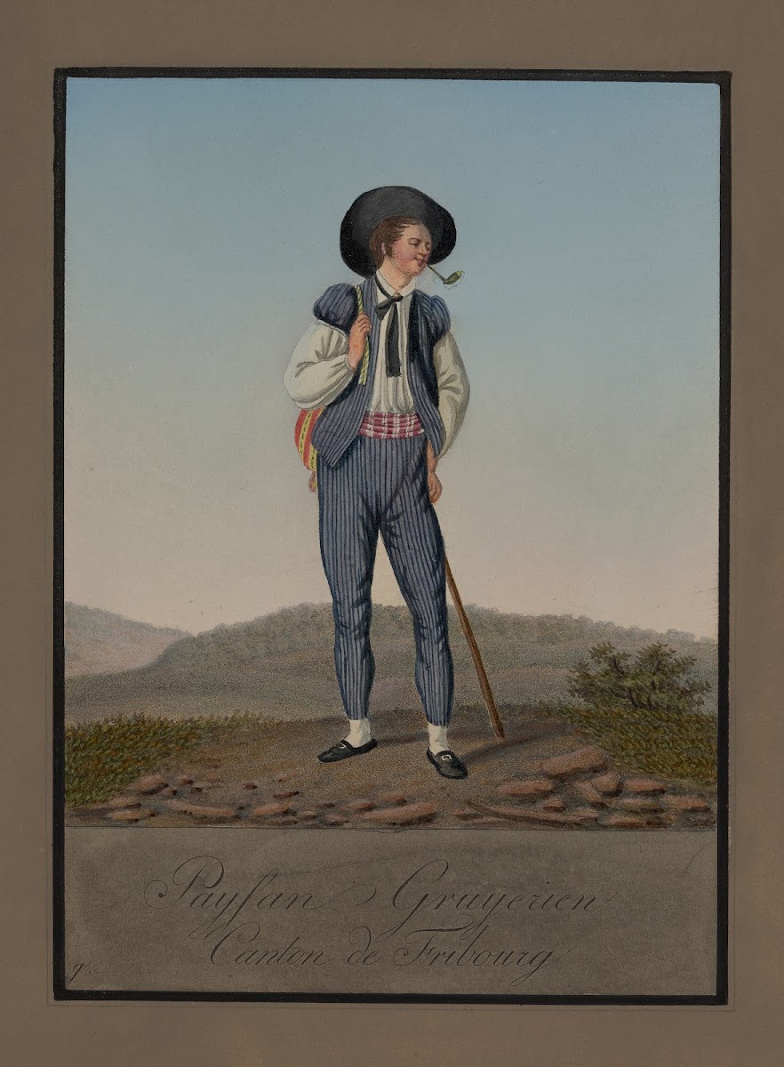 Gruyeres Peasant Fribourg Township 1820