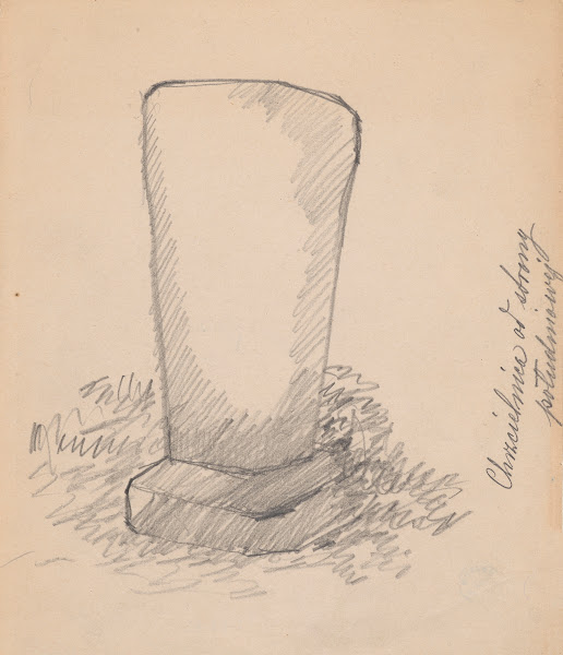 Stone baptismal font at the church in Cięcina 1880 1882