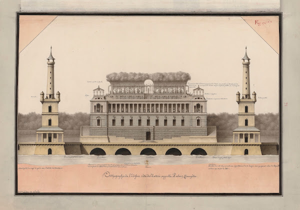 Orthographie de lédifice côté de lentrée appellé Palais Champêtre 1777 1825