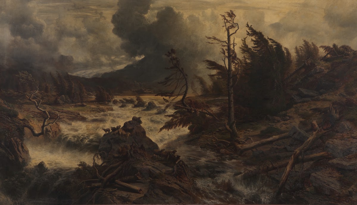 Gewittersturm im Hochgebirge 1858
