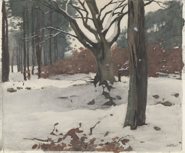 Bomen in de sneeuw c 1870   c 1923