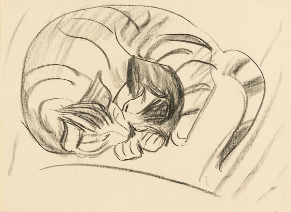 Zwei schlafende Katzen 1935