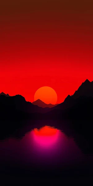 Afterglow, Water, Orange, Natural Landscape, Body Of Water 2K iPhone Wallpaper Background