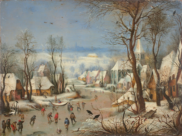 Paysage dhiver à la trappe aux oiseaux daprès Pieter Brueghel
