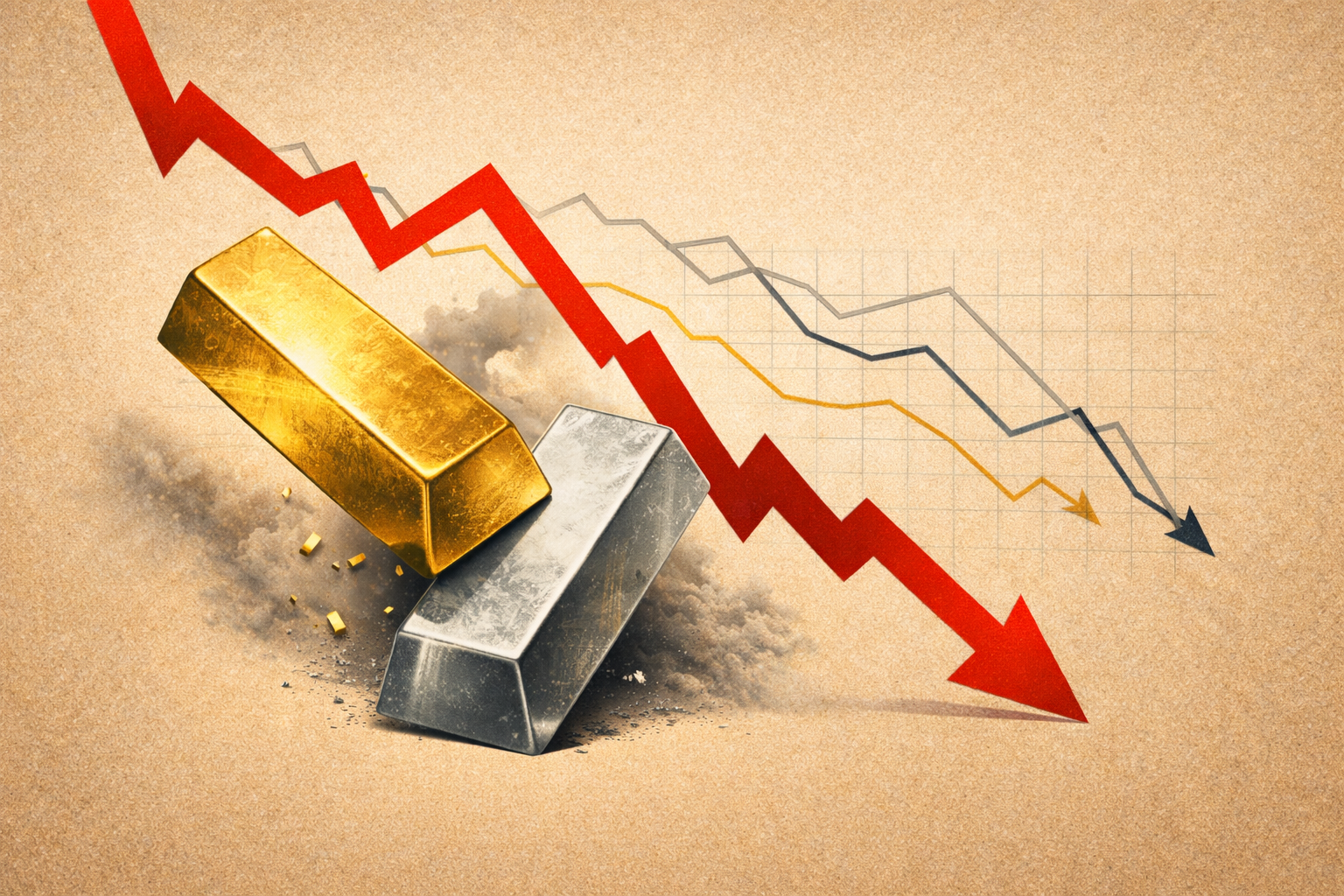 সোনার দাম ৪,৮০০ ডলারে নামল, রুপা ২০% কমল: মূল্যবান ধাতুর উল্লম্ফনে বিরতি