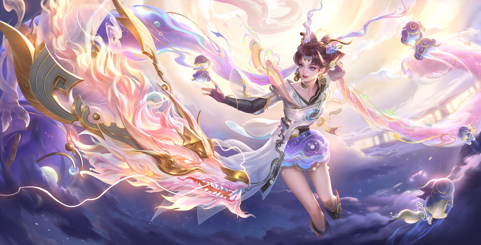 Violet – Vọng Nguyệt Long Cơ / Lady Sun – Dragon of Divination | Arena of Valor / Honor of Kings 4K Live Wallpaper & Splash Art 8K