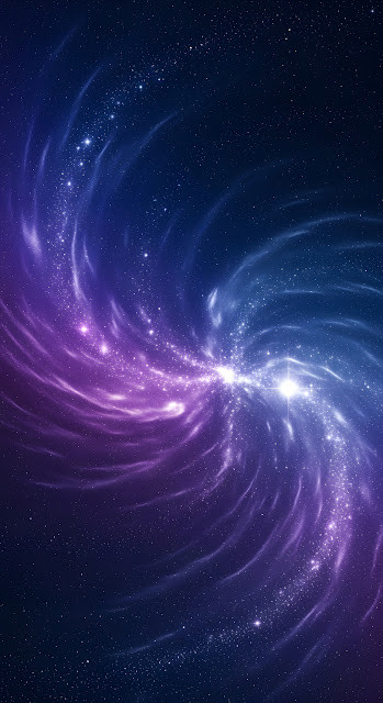 Abstract Swirling Night Sky with Cosmic Star Patterns - Free mobile Wallpaper