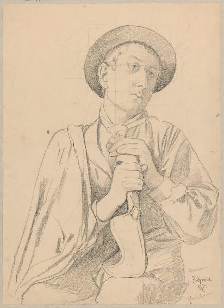 Study of a young Italian in folk costume  gardener from Cargnacco 1897