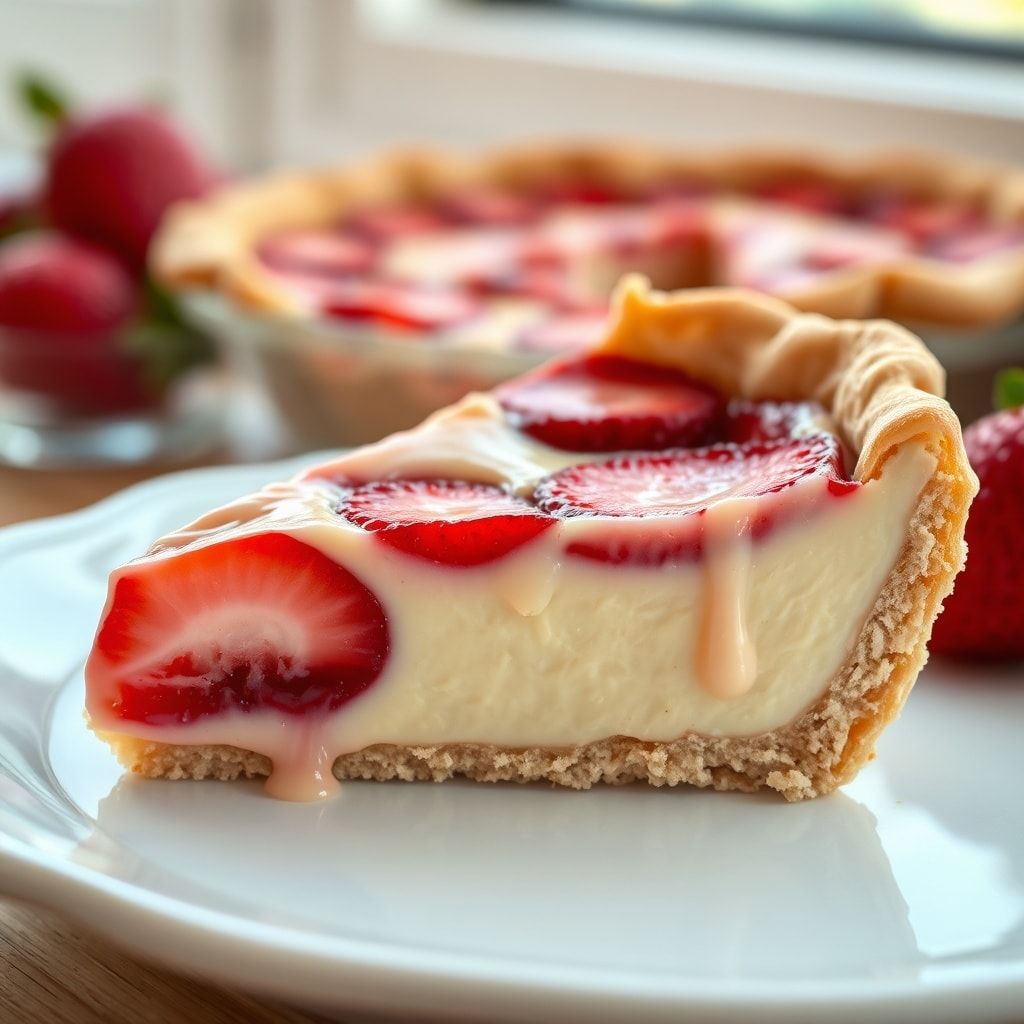 Classic Strawberry Buttermilk Pie Recipe for Summer Desserts (Easy Homemade) finished