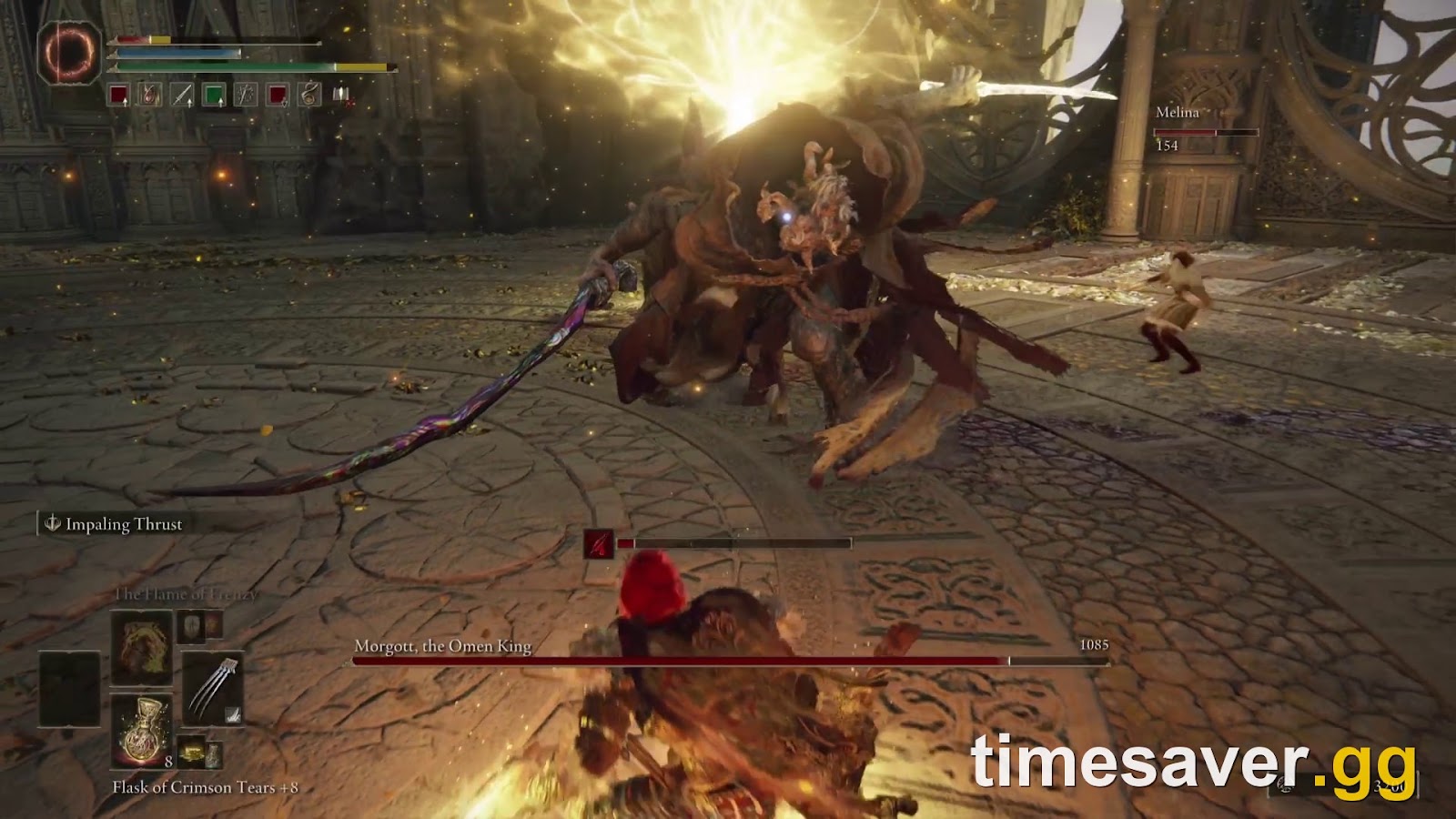 Morgott, the Omen King boss fight in Leyndell, the Royal Capital in Elden Ring