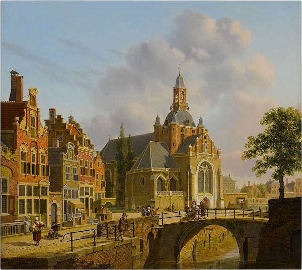 A Church along a Canal Holland