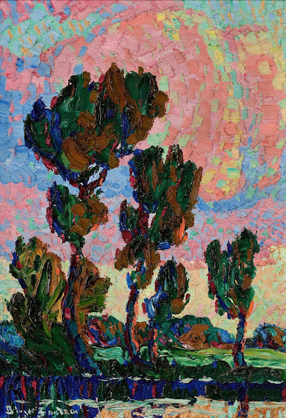 Cottonwood Trees and Pond 1922
