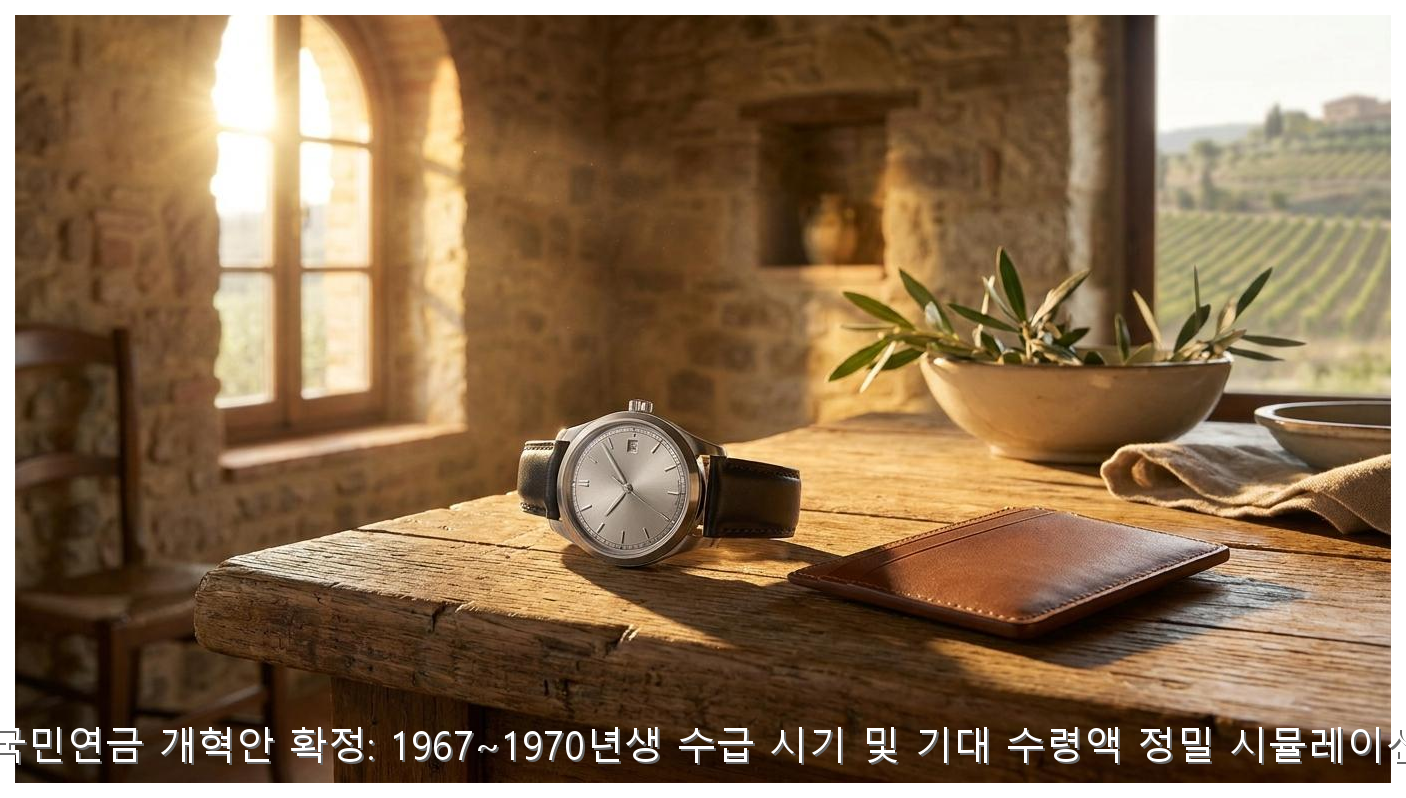 2026년 국민연금 개혁안 확정: 1967~1970년생 수급 시기 및 기대 수령액 정밀 시뮬레이션 가이드 핵심 안내 및 분석 인포그래픽 (4)