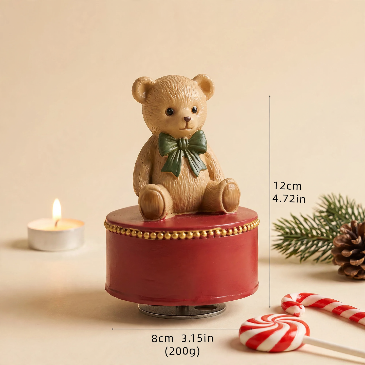 Decorative Christmas Tree Music Box made of Resin