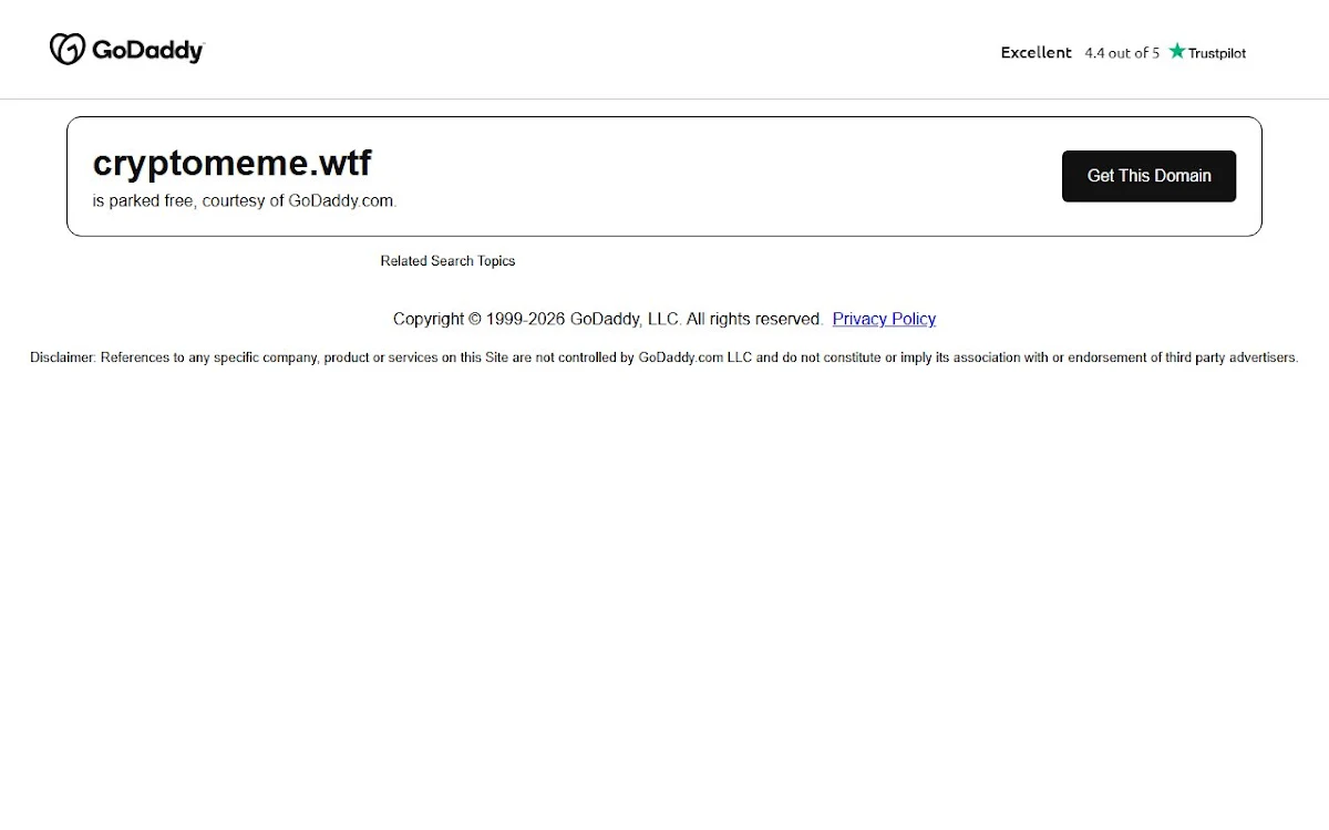 Captura de CryptoMeme.WTF