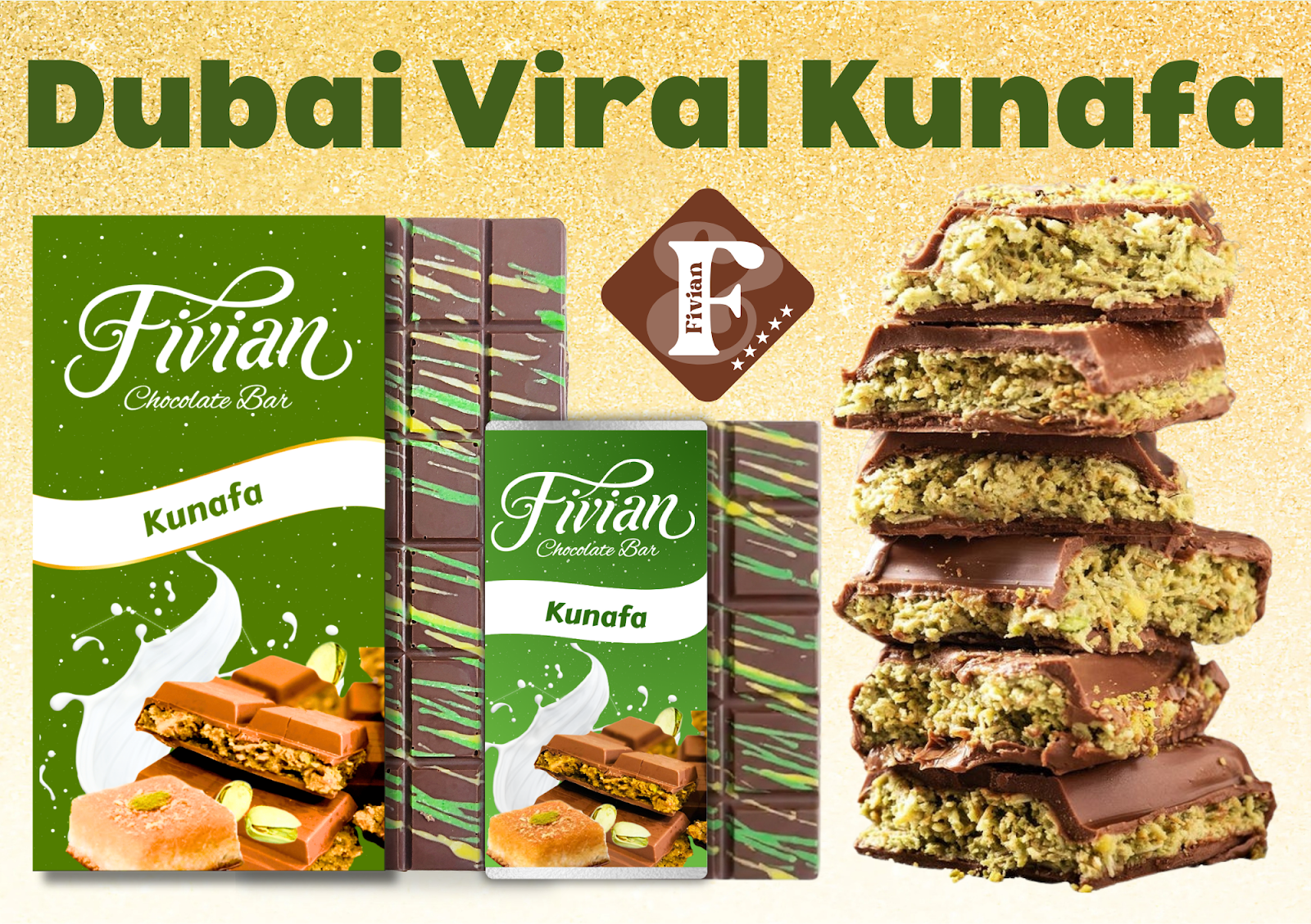 Dubai Viral Kunafa Chocolate Bar
