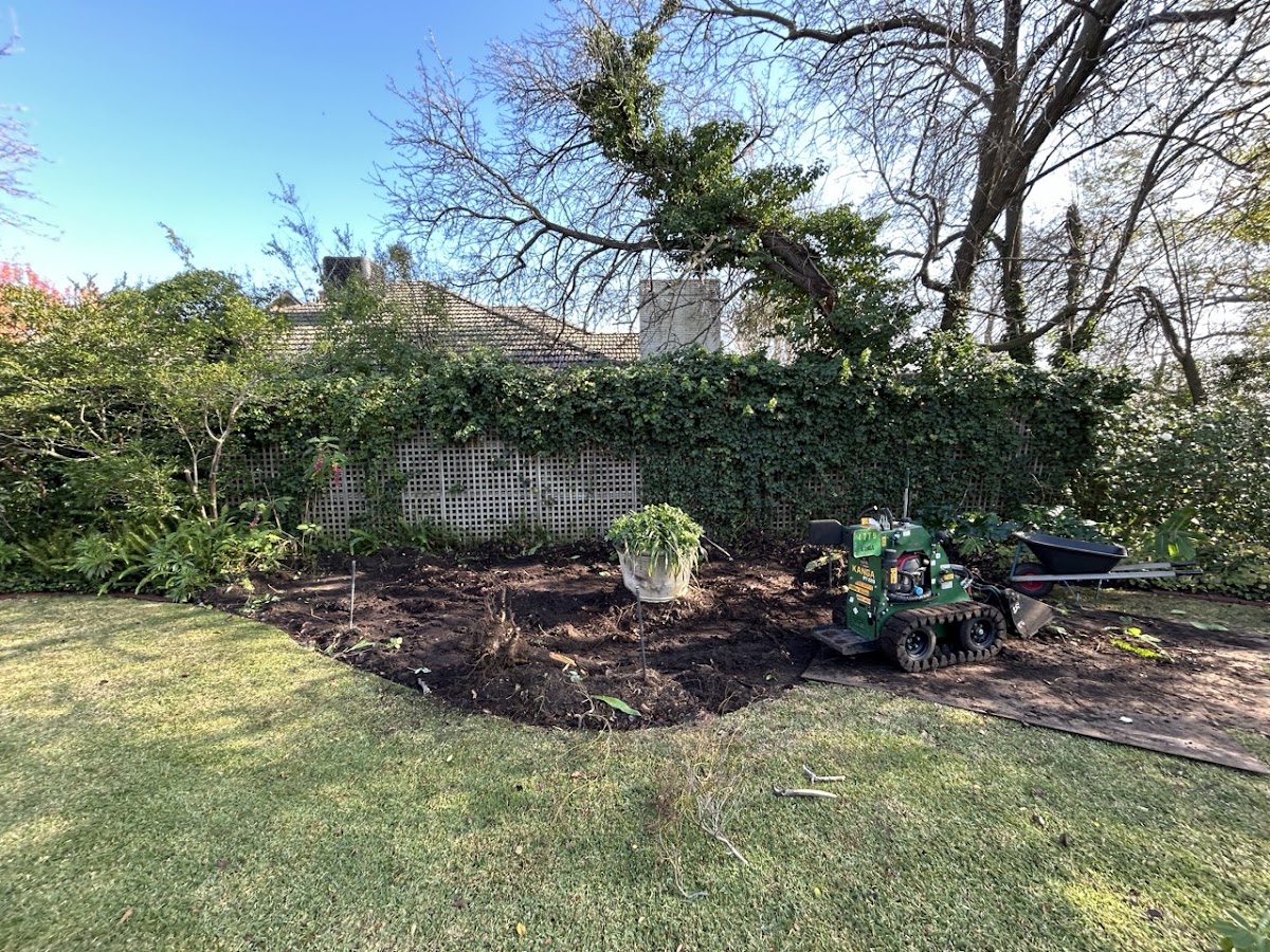 Second garden bed being excavated