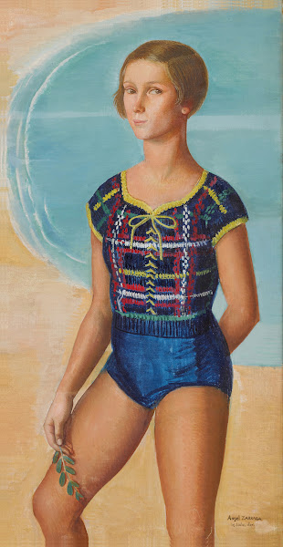 Baigneuse côte démeraude Portrait of Martine Abraham 1935