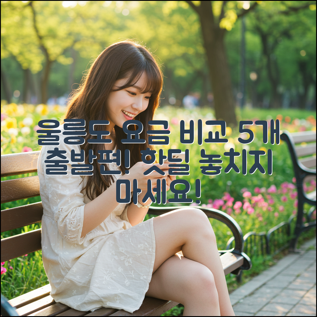 울릉도 묵호/강릉/포항 출발편 요금 비교 5가지