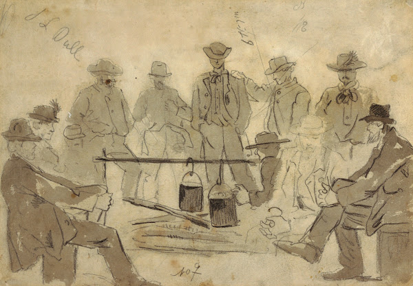 Campfire with Soldiers 1861