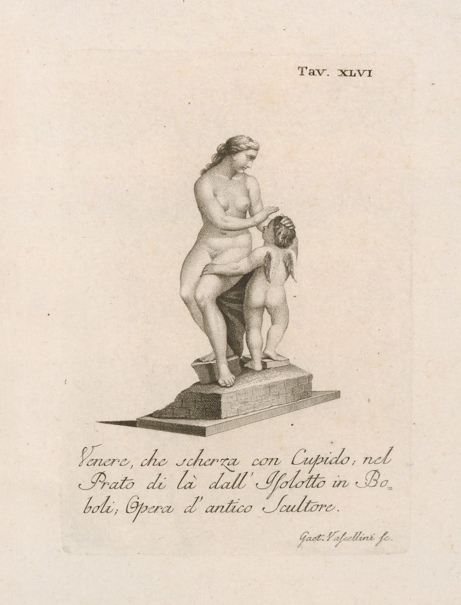 Venere che scherza con Cupido nel Prato di là dallIsolotto in Boboli 1789