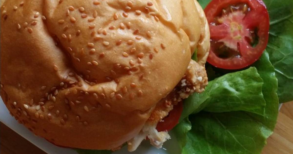 Hamburger gà chiên giòn