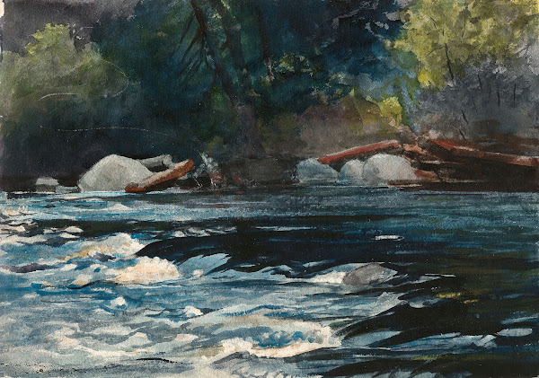 The Rapids Hudson River Adirondacks 1894
